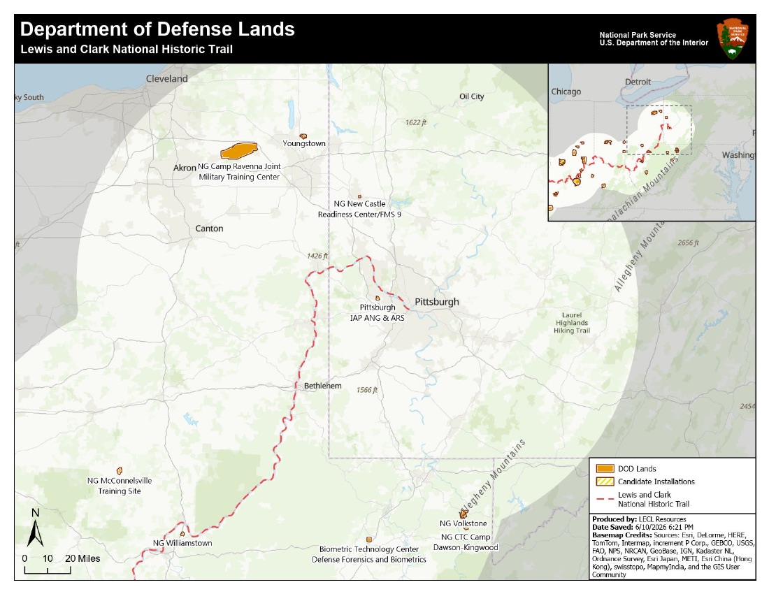 DOD Lands map sheet 1: Pittsburgh & the Upper Ohio